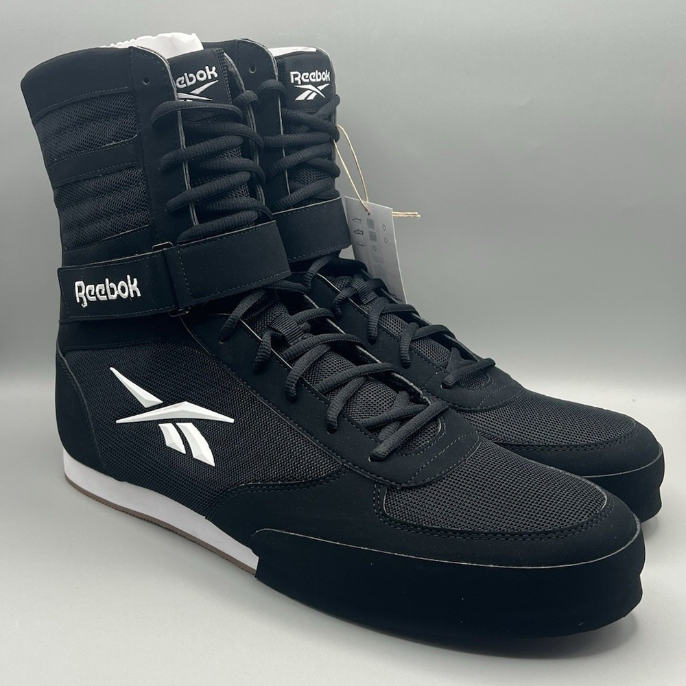 Reebok Boxing HI MMA Wrestling Black Sport Boots -‎ Men's Size 14